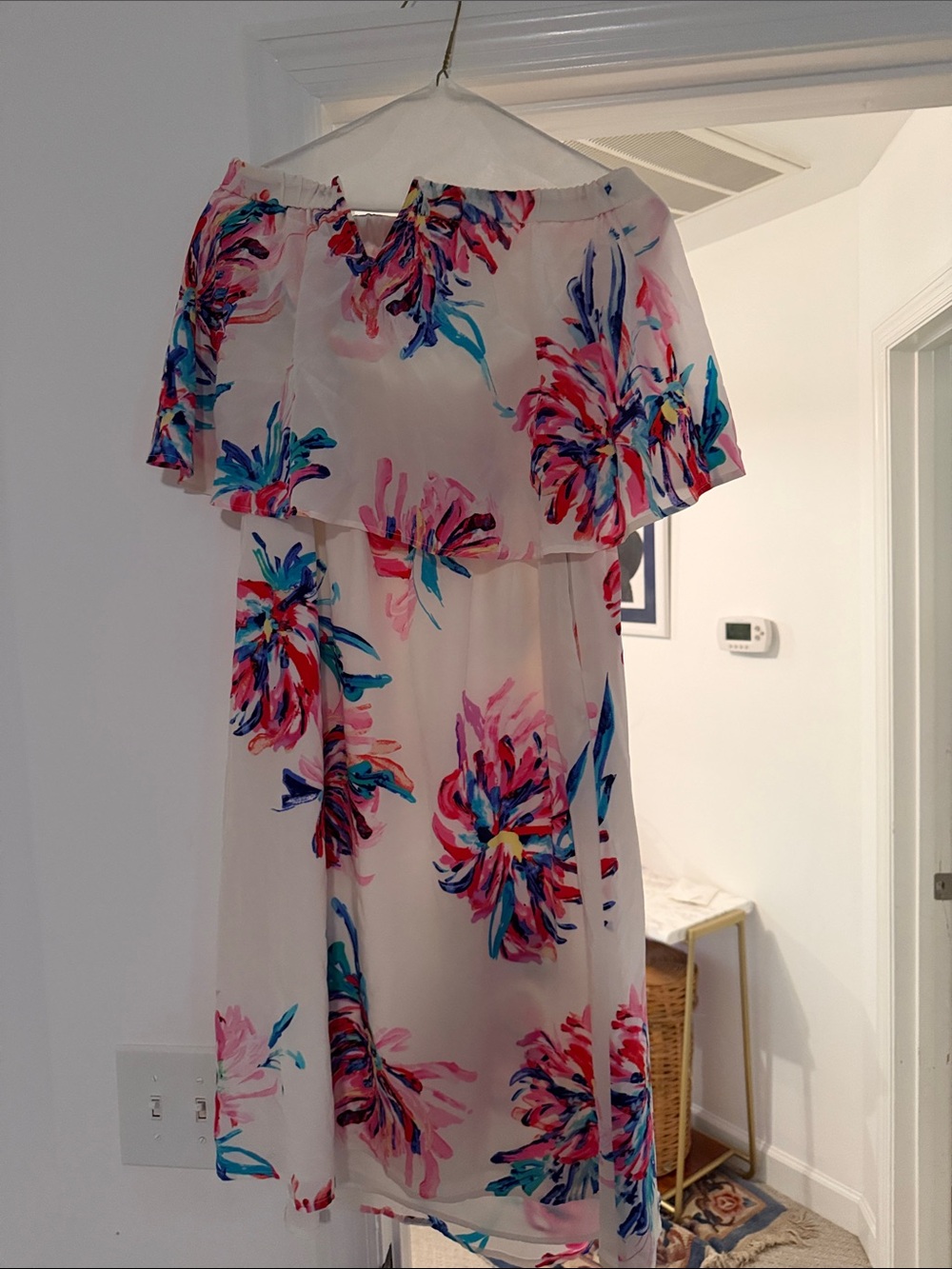 Yumi Kim Strapless Silk Floral Dress Size S Bevello Marina, Retail $229